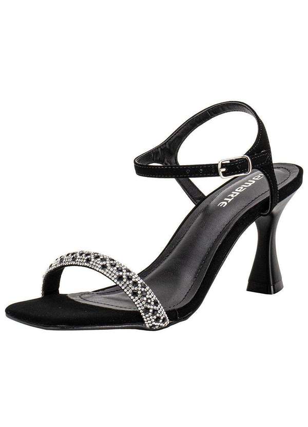 Via Marte - Sandália Feminina Salto Taça Via Marte 166035 Preto/Nobuck