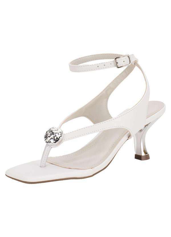 Via Marte - Sandália Feminina Salto Taça Via Marte 177043 Branco 1