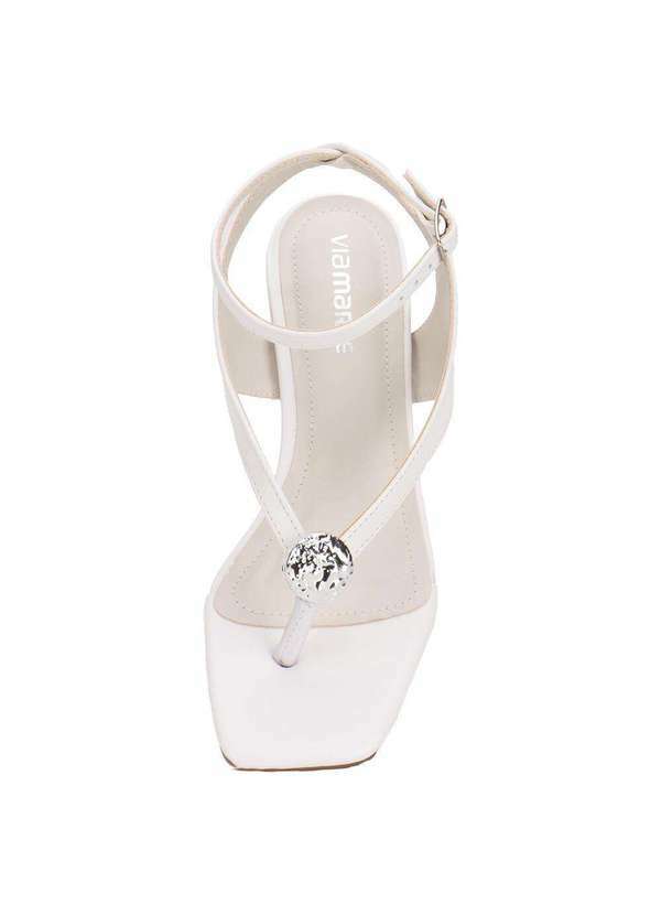 Via Marte - Sandália Feminina Salto Taça Via Marte 177043 Branco 5