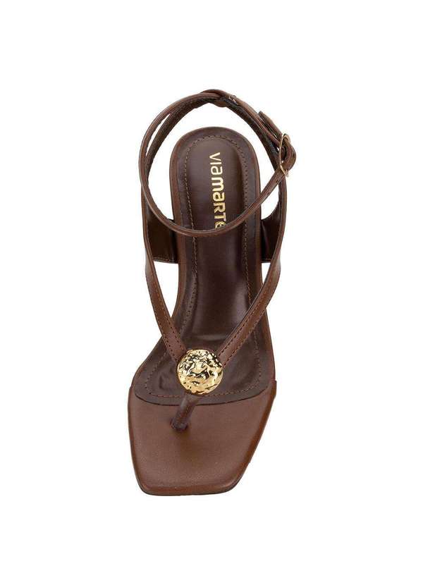 Via Marte - Sandália Feminina Salto Taça Via Marte 177043 Chocolate 5