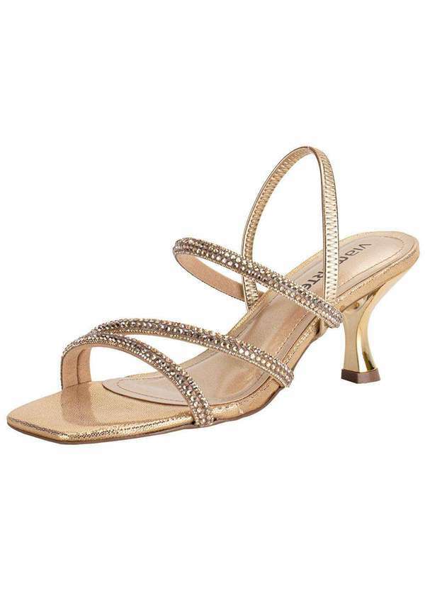 Via Marte - Sandália Feminina Salto Taça Via Marte 177045 Ouro 1