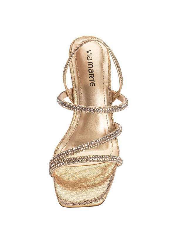 Via Marte - Sandália Feminina Salto Taça Via Marte 177045 Ouro 5