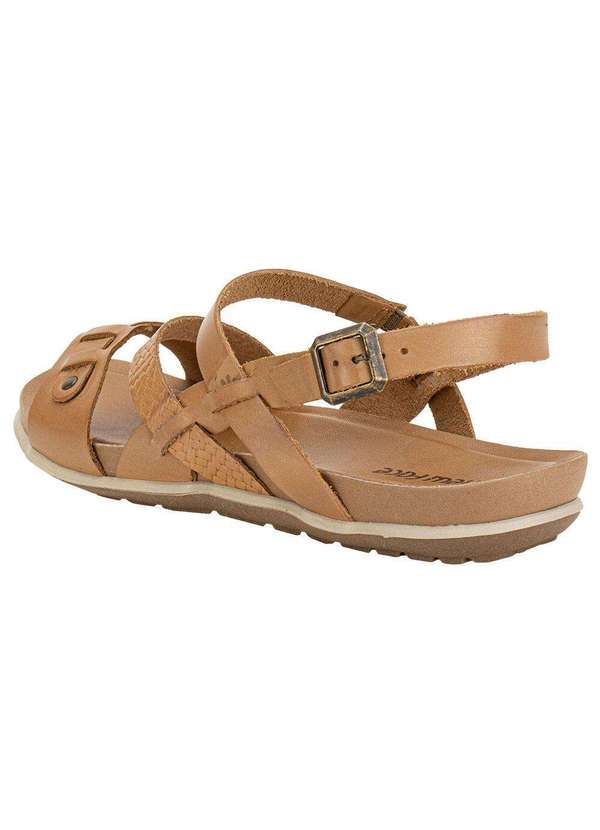 New Face - Sandália Feminina Serena Flat New Face 36783 - Caramelo 3