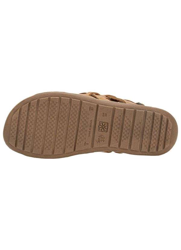 New Face - Sandália Feminina Serena Flat New Face 36783 - Caramelo 4