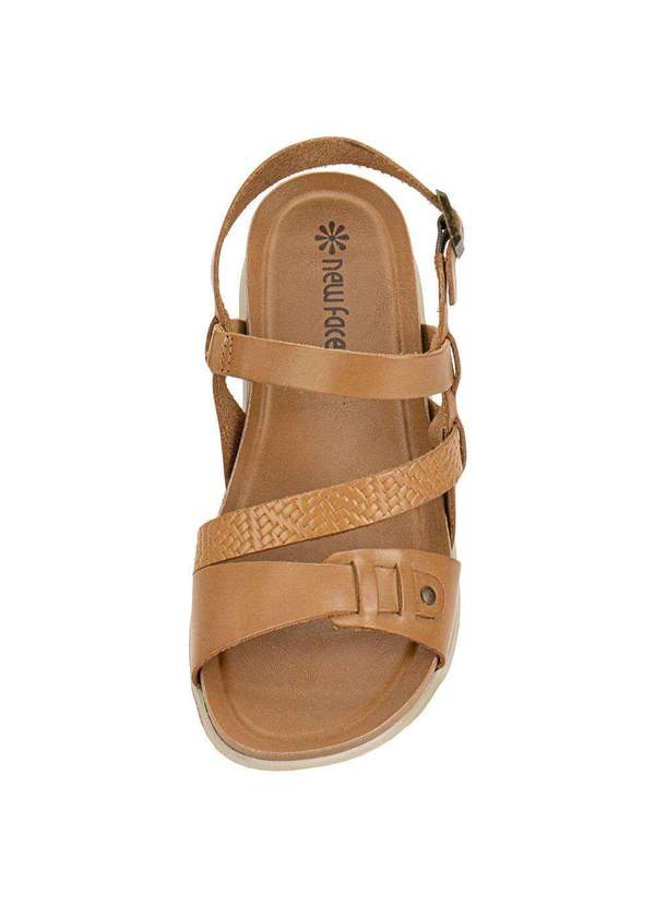 New Face - Sandália Feminina Serena Flat New Face 36783 - Caramelo 5