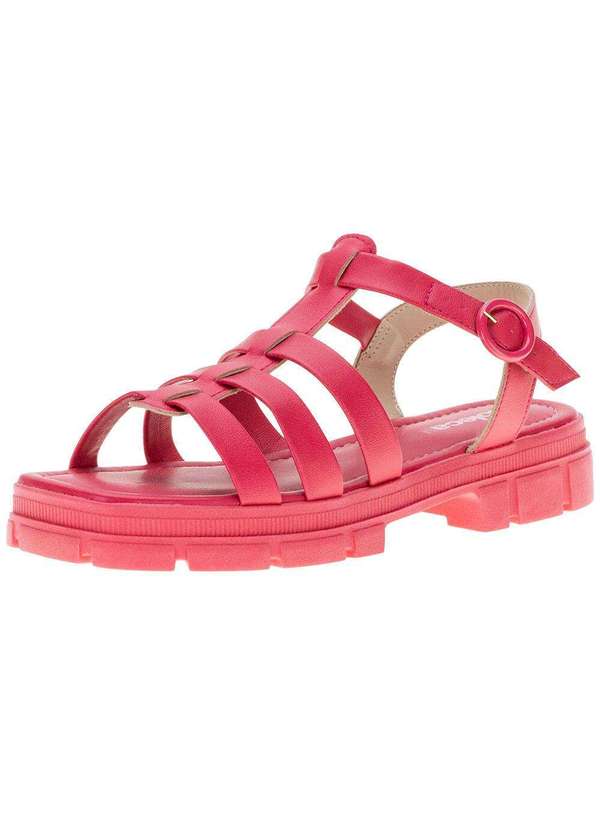 Moleca - Sandália Feminina Tratorada Moleca - 5475102 - Pink