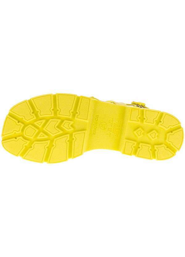 Moleca - Sandália Feminina Tratorada Moleca - 5475106 - Amarelo 4