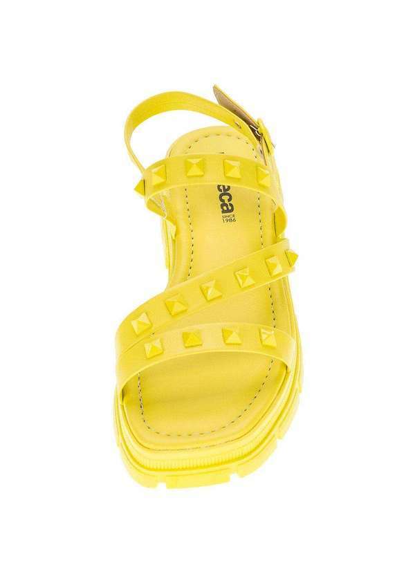 Moleca - Sandália Feminina Tratorada Moleca - 5475106 - Amarelo 5