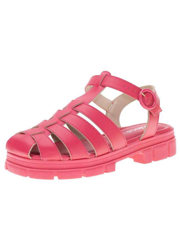 Moleca - Sandália Feminina Tratorada Moleca - 5475107 - Pink