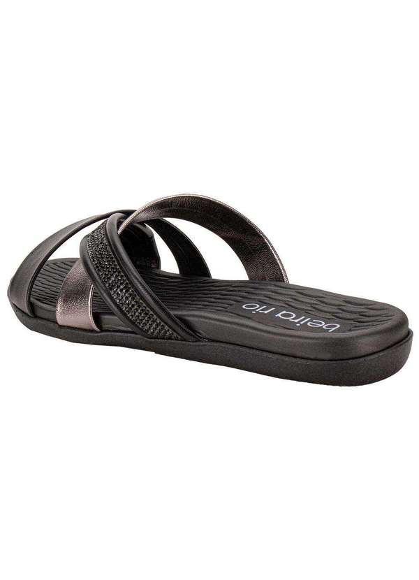 Beira Rio - Tamanco Feminino Flat Beira Rio 8544103 - Preto/Cinza 4