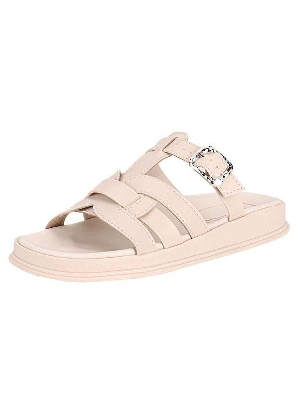 Moleca - Tamanco Feminino Flat Moleca 5509202 - Natural