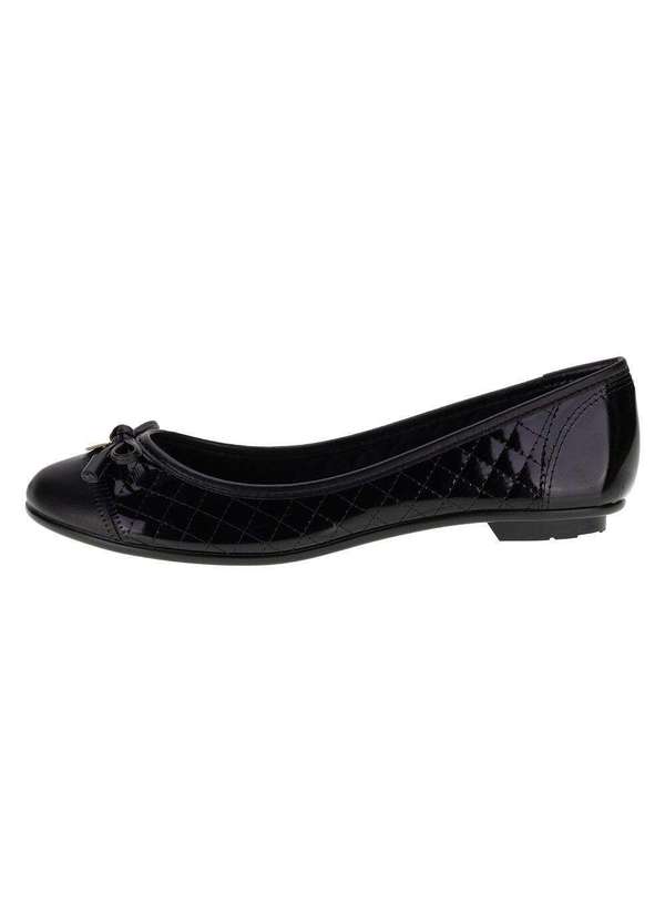 Moleca - Sapatilha Feminina Flat Moleca 50271407 - Verniz/Preto 2