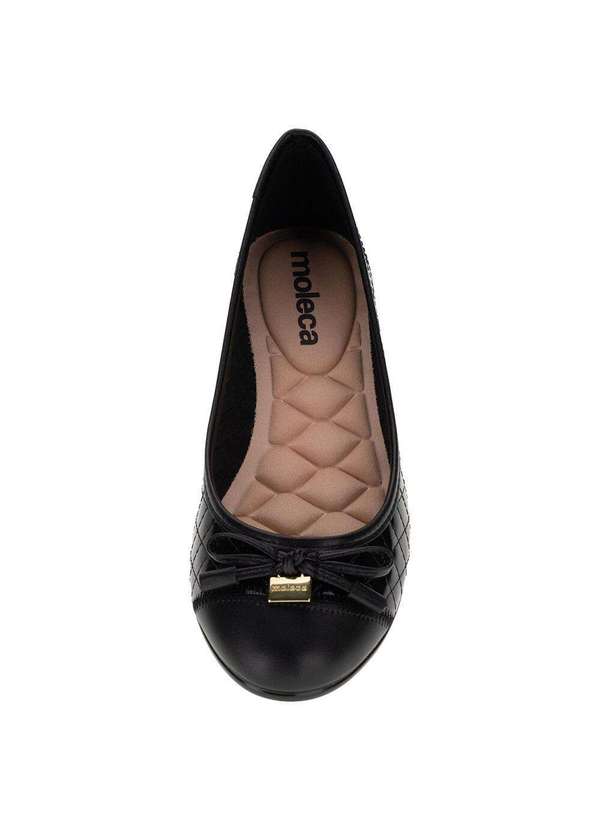 Moleca - Sapatilha Feminina Flat Moleca 50271407 - Verniz/Preto 4