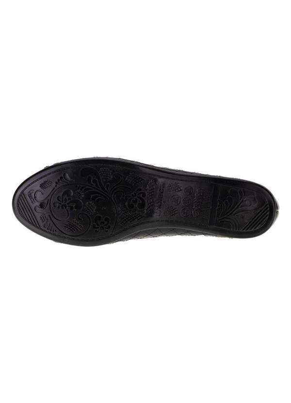 Moleca - Sapatilha Feminina Flat Moleca 50271407 - Verniz/Preto 5