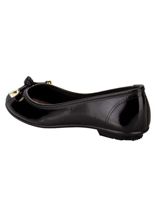 Moleca - Sapatilha Feminina Flat Moleca 50271476 - Verniz/Preto 3