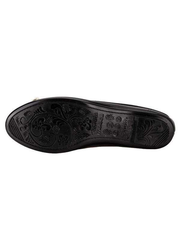 Moleca - Sapatilha Feminina Flat Moleca 50271476 - Verniz/Preto 4