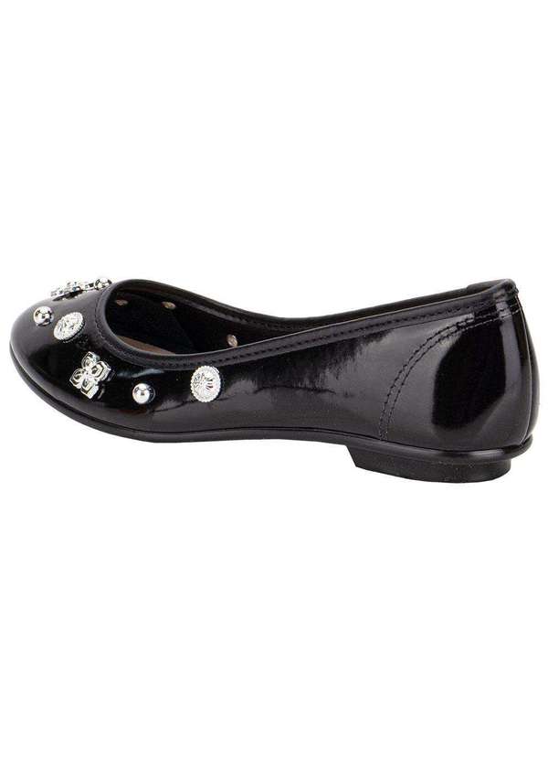 Moleca - Sapatilha Feminina Flat Moleca 50271485 - Verniz/Preto 3