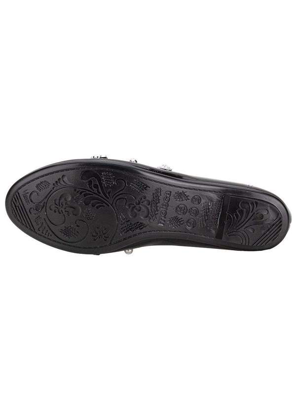 Moleca - Sapatilha Feminina Flat Moleca 50271485 - Verniz/Preto 4