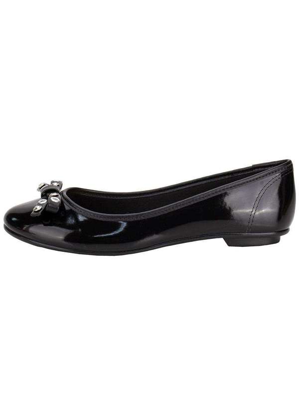 Moleca - Sapatilha Feminina Flat Moleca 50271486 Verniz/Preto 2