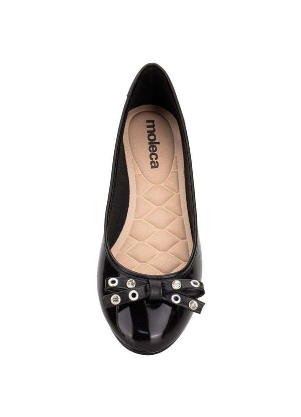 Moleca - Sapatilha Feminina Flat Moleca 50271486 Verniz/Preto 5