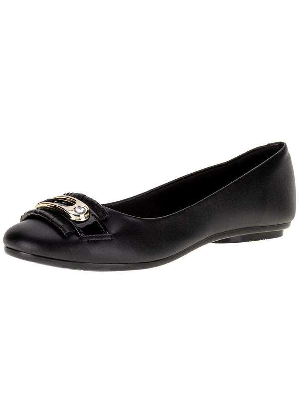 Moleca - Sapatilha Feminina Flat Moleca - 50941603 - Preto
