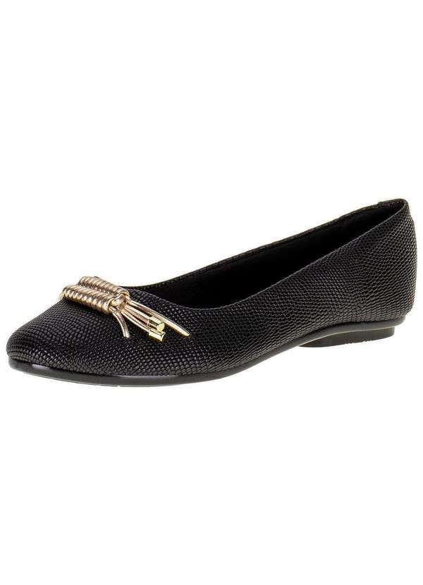 Moleca - Sapatilha Feminina Flat Moleca - 50941604 - Preto