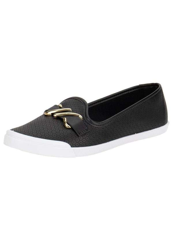 Moleca - Sapatilha Feminina Flat Moleca 5109796 Preto
