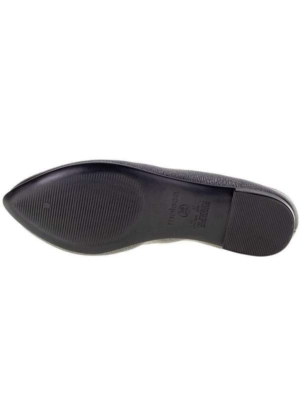 Moleca - Sapatilha Feminina Flat Moleca - 5635816 - Preto/Cinza 4