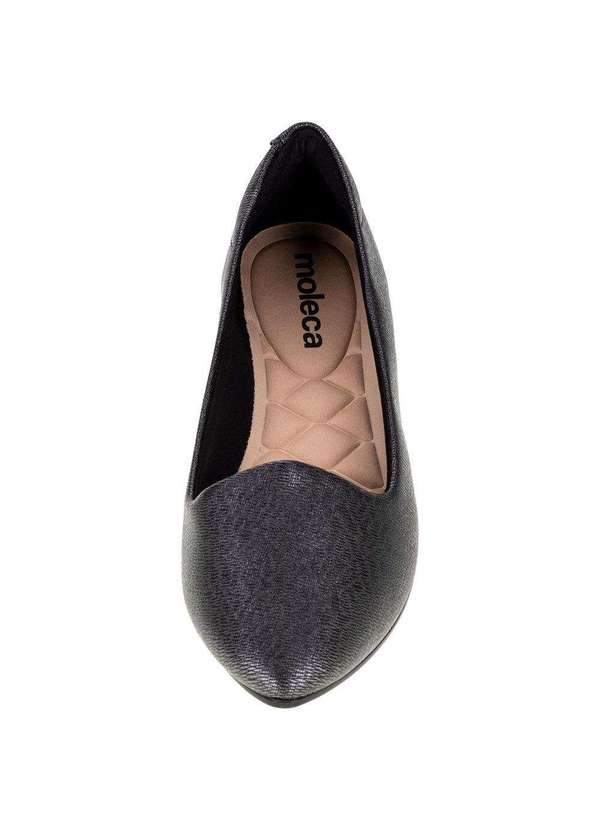 Moleca - Sapatilha Feminina Flat Moleca - 5635816 - Preto/Cinza 5
