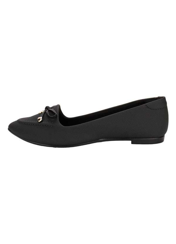 Moleca - Sapatilha Feminina Flat Moleca 5635863 - Preto 2