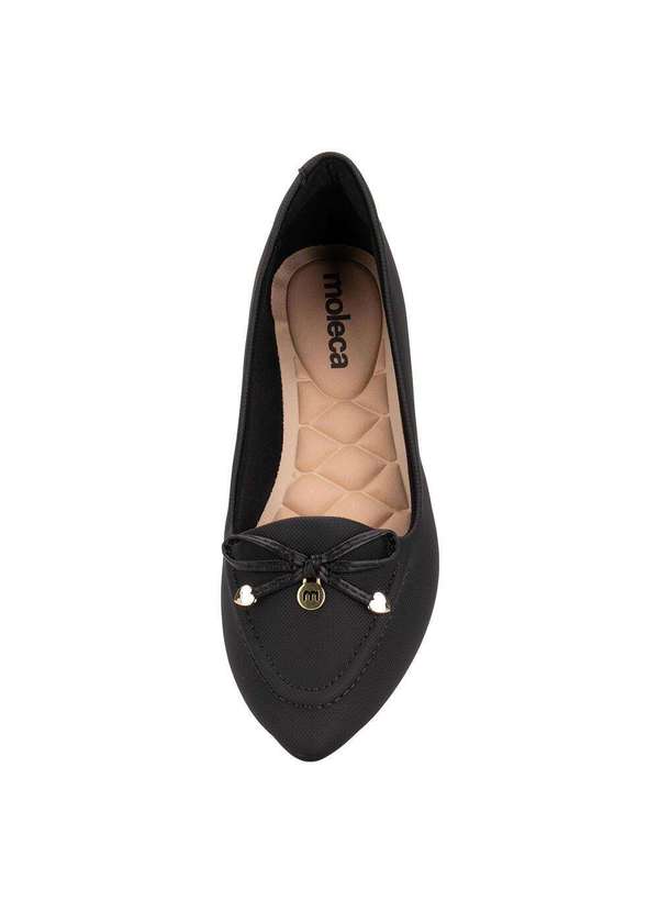 Moleca - Sapatilha Feminina Flat Moleca 5635863 - Preto 5