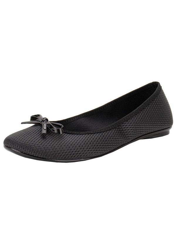 Moleca - Sapatilha Feminina Flat Moleca 5726115 - Preto