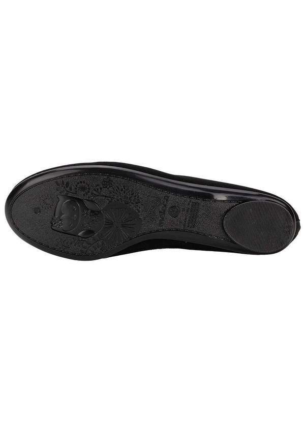 Moleca - Sapatilha Feminina Flat Moleca 5726115 - Preto/Nobuck 4