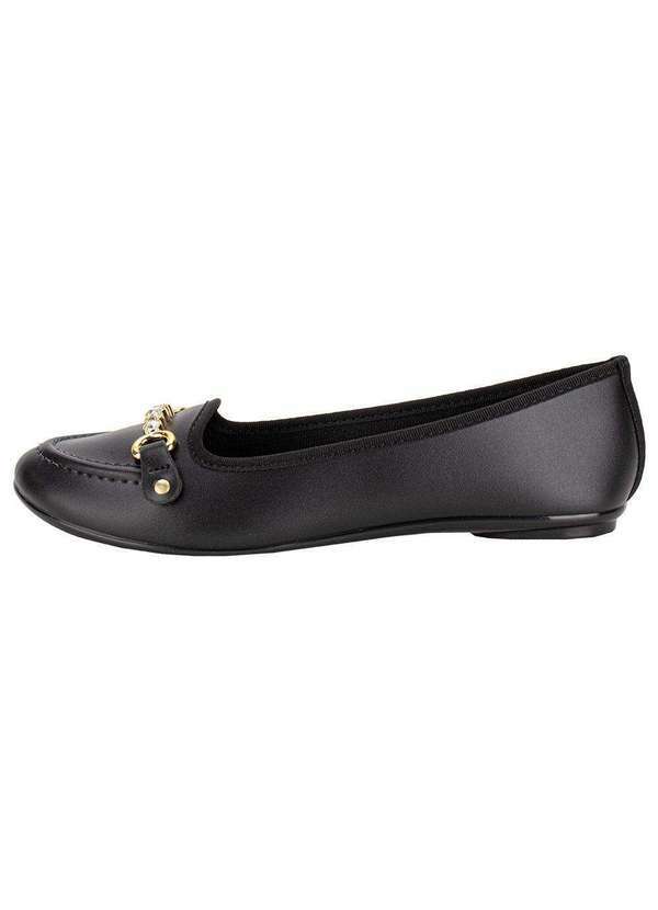 Moleca - Sapatilha Feminina Flat Moleca 5726136 - Preto 2