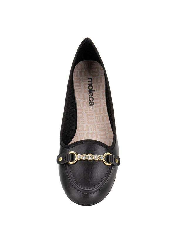 Moleca - Sapatilha Feminina Flat Moleca 5726136 - Preto 5