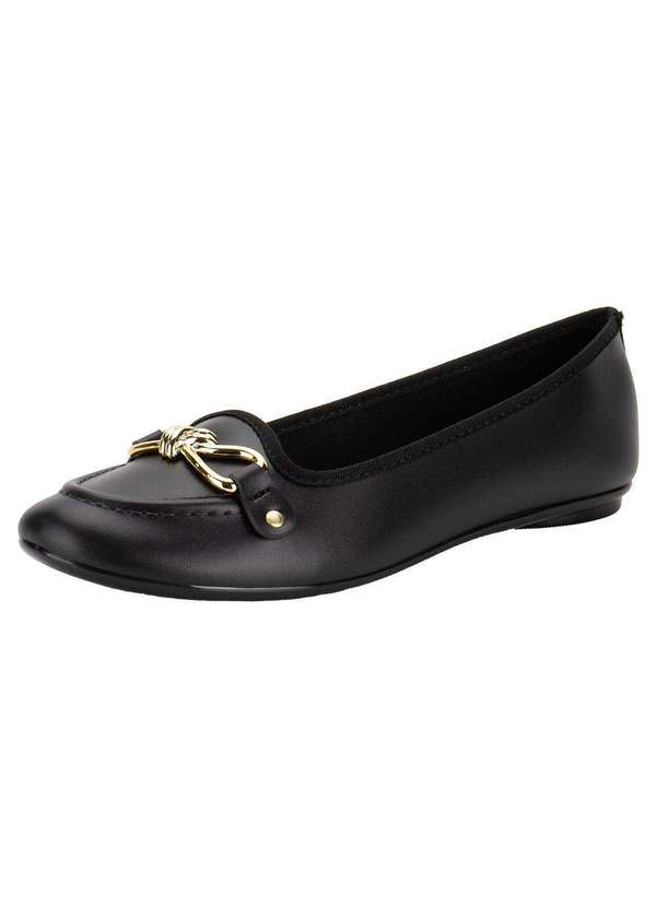 Moleca - Sapatilha Feminina Flat Moleca 5726141 - Preto