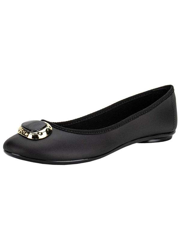 Moleca - Sapatilha Feminina Flat Moleca 5726147 Preto