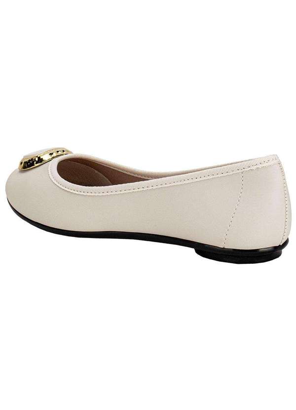 Moleca - Sapatilha Feminina Flat Moleca 5726147 Marfim 3
