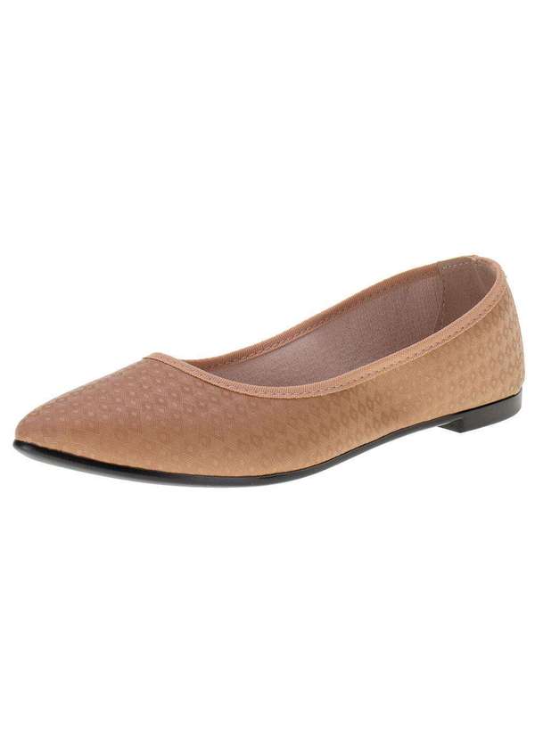 Moleca - Sapatilha Feminina Flat Moleca 5727100 - Bege
