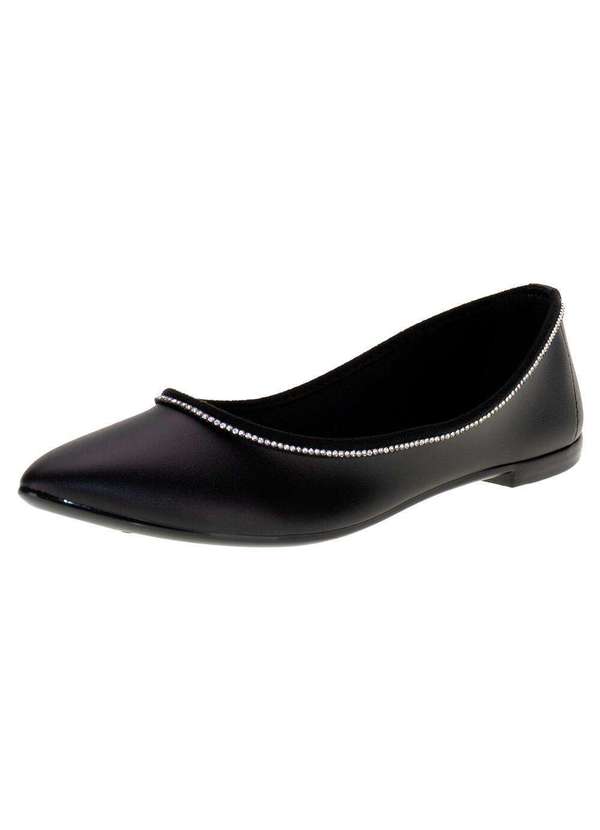 Moleca - Sapatilha Feminina Flat Moleca 5727128 - Preto