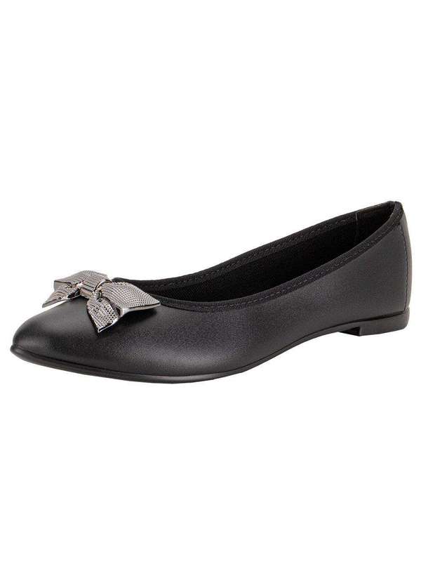Moleca - Sapatilha Feminina Flat Moleca 5727134 - Preto