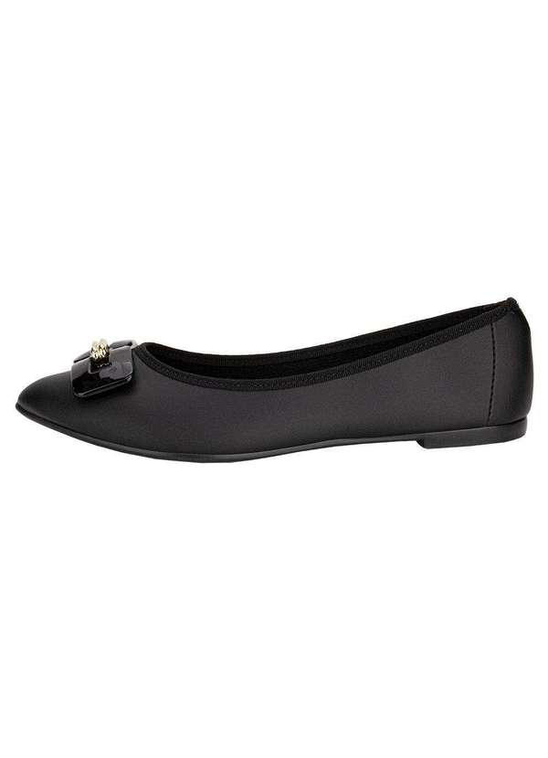 Moleca - Sapatilha Feminina Flat Moleca 5727141 - Preto 2