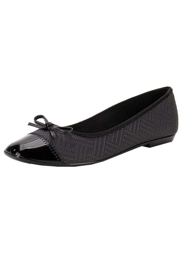Moleca - Sapatilha Feminina Flat Moleca 5729110 - Preto