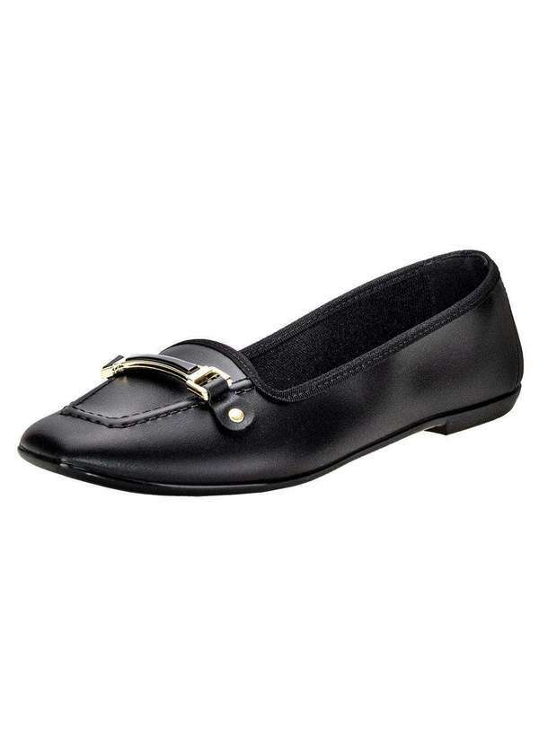 Moleca - Sapatilha Feminina Flat Moleca 5729127 - Preto