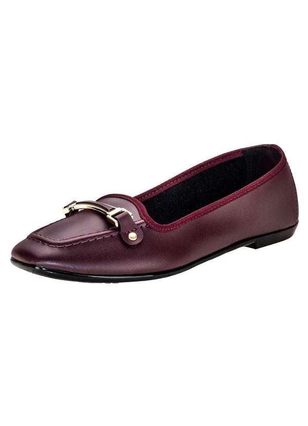 Moleca - Sapatilha Feminina Flat Moleca 5729127 - Vinho