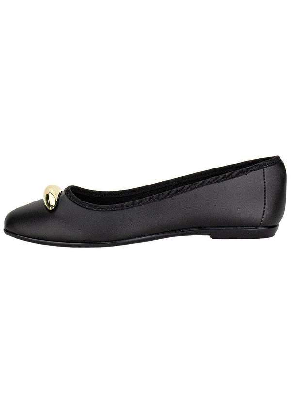 Moleca - Sapatilha Feminina Flat Moleca 5729131 Preto 2