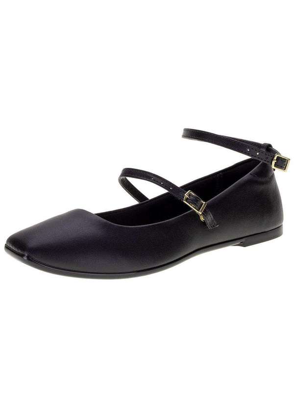Moleca - Sapatilha Feminina Flat Moleca 5735224 - Preto