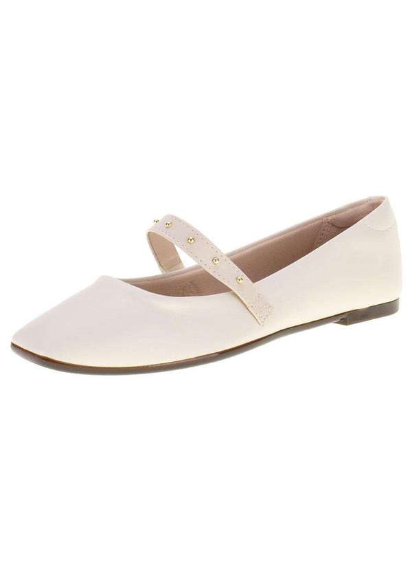 Moleca - Sapatilha Feminina Flat Moleca 5735225 - Marfim