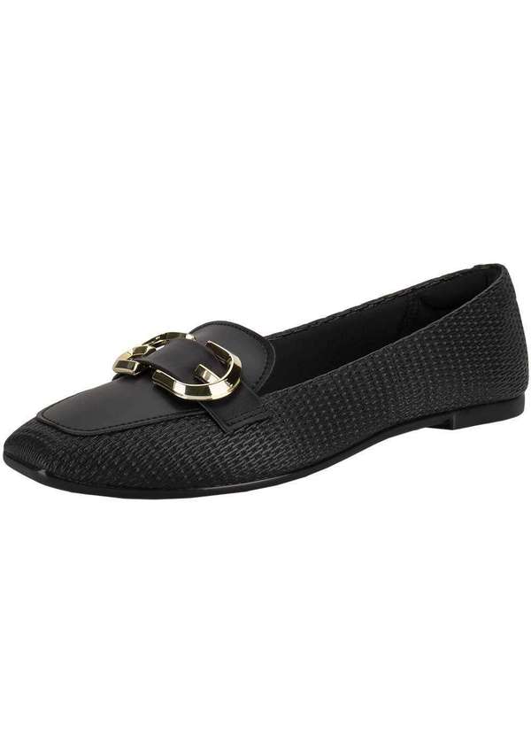 Moleca - Sapatilha Feminina Flat Moleca 5735237 - Preto
