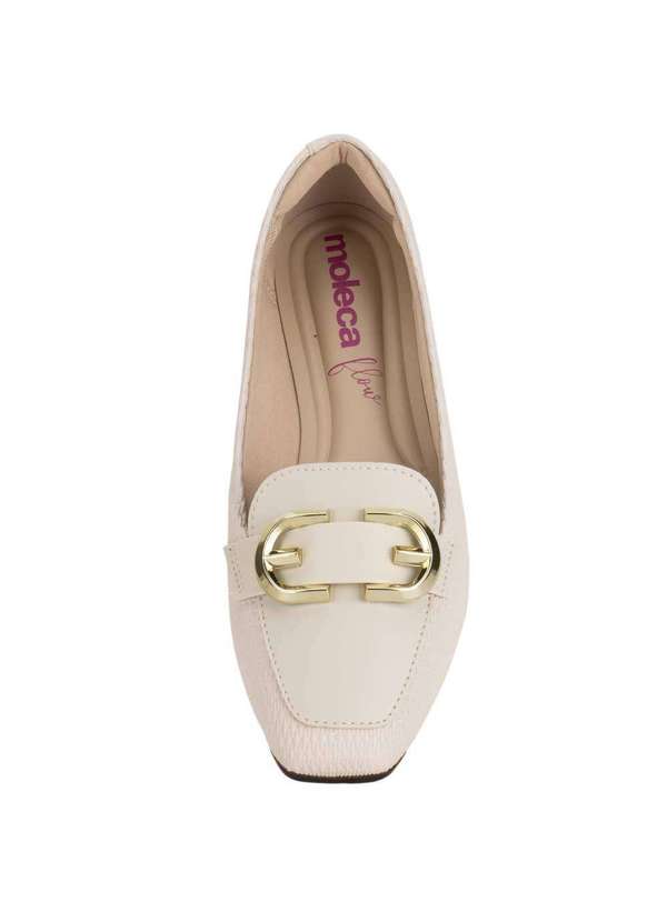 Moleca - Sapatilha Feminina Flat Moleca 5735237 - Marfim 5